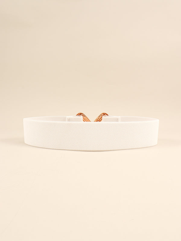 Geometric Buckle Elastic Wide Belt-Teresa's Fashionista LLC