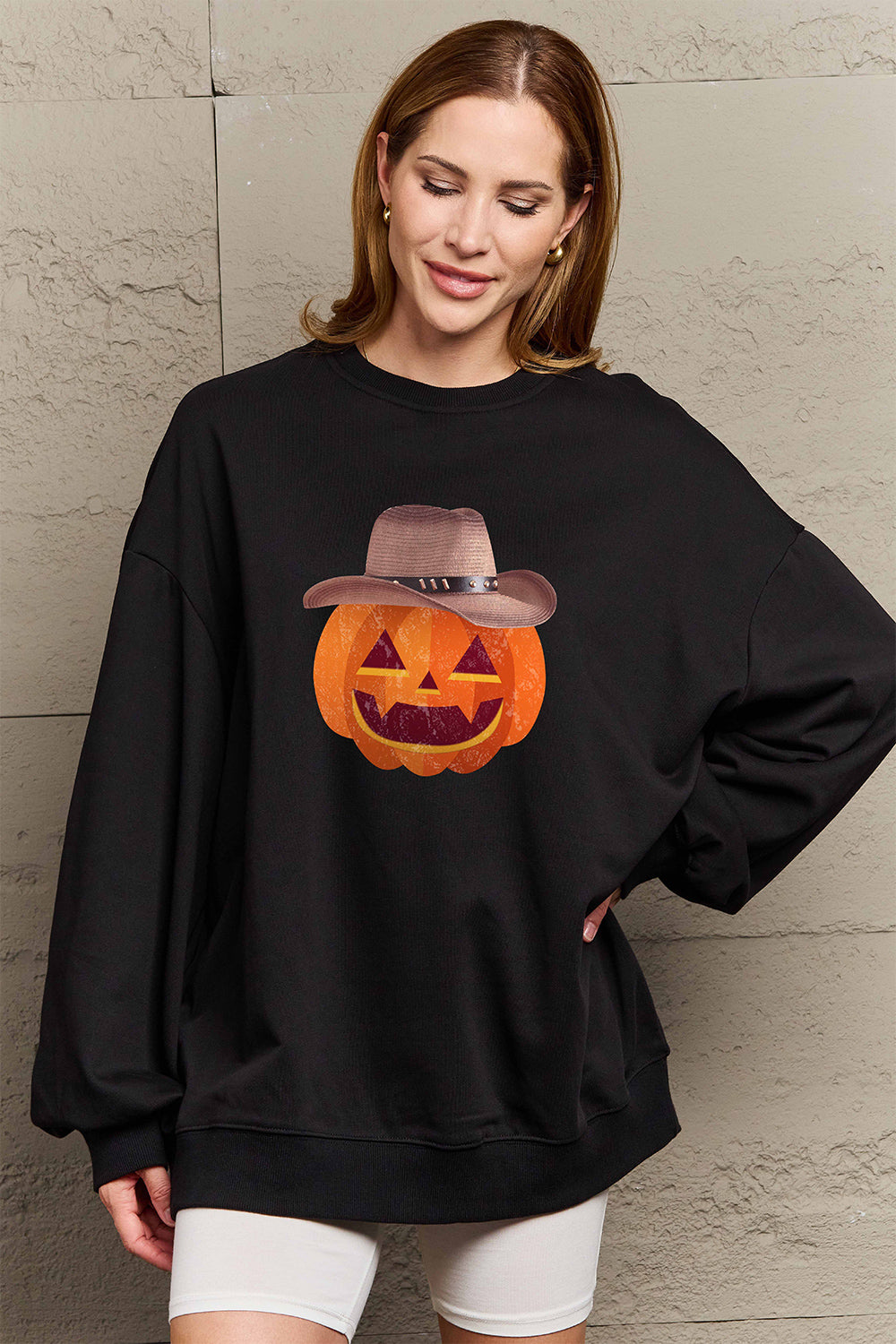 Simply Love Full Size Graphic Dropped Shoulder Sweatshirt - Teresa's Fashionista LLC