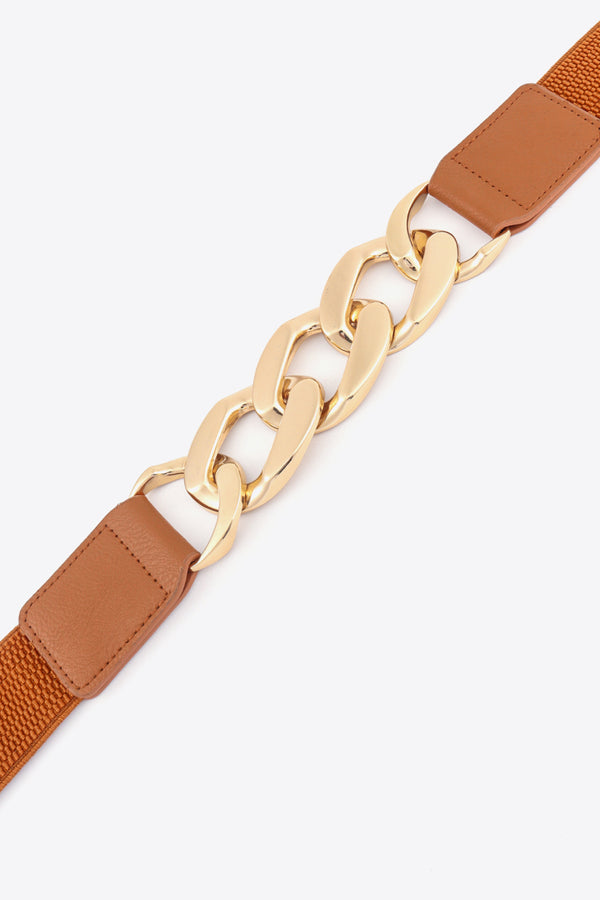 Chain Detail Elastic Belt-Teresa's Fashionista LLC
