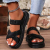 Crisscross Open Toe Platform Sandals-Teresa's Fashionista LLC