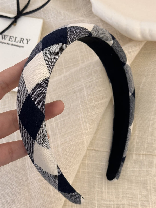 Polyester Plaid Wide Headband - Teresa's Fashionista LLC