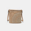 Nicole Lee USA Metallic Stitching Embroidery Inlaid Rhinestone Crossbody Bag-Teresa's Fashionista LLC