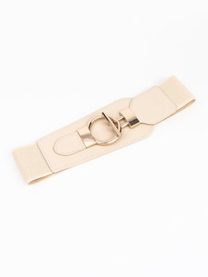 PU Elastic Wide Belt with Alloy Buckle-Teresa's Fashionista LLC
