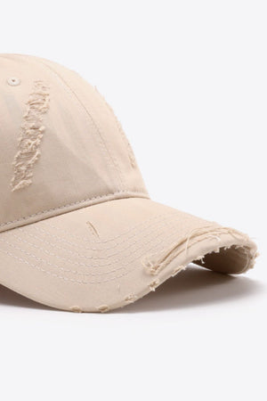 Distressed Adjustable Baseball Cap-Teresa's Fashionista LLC