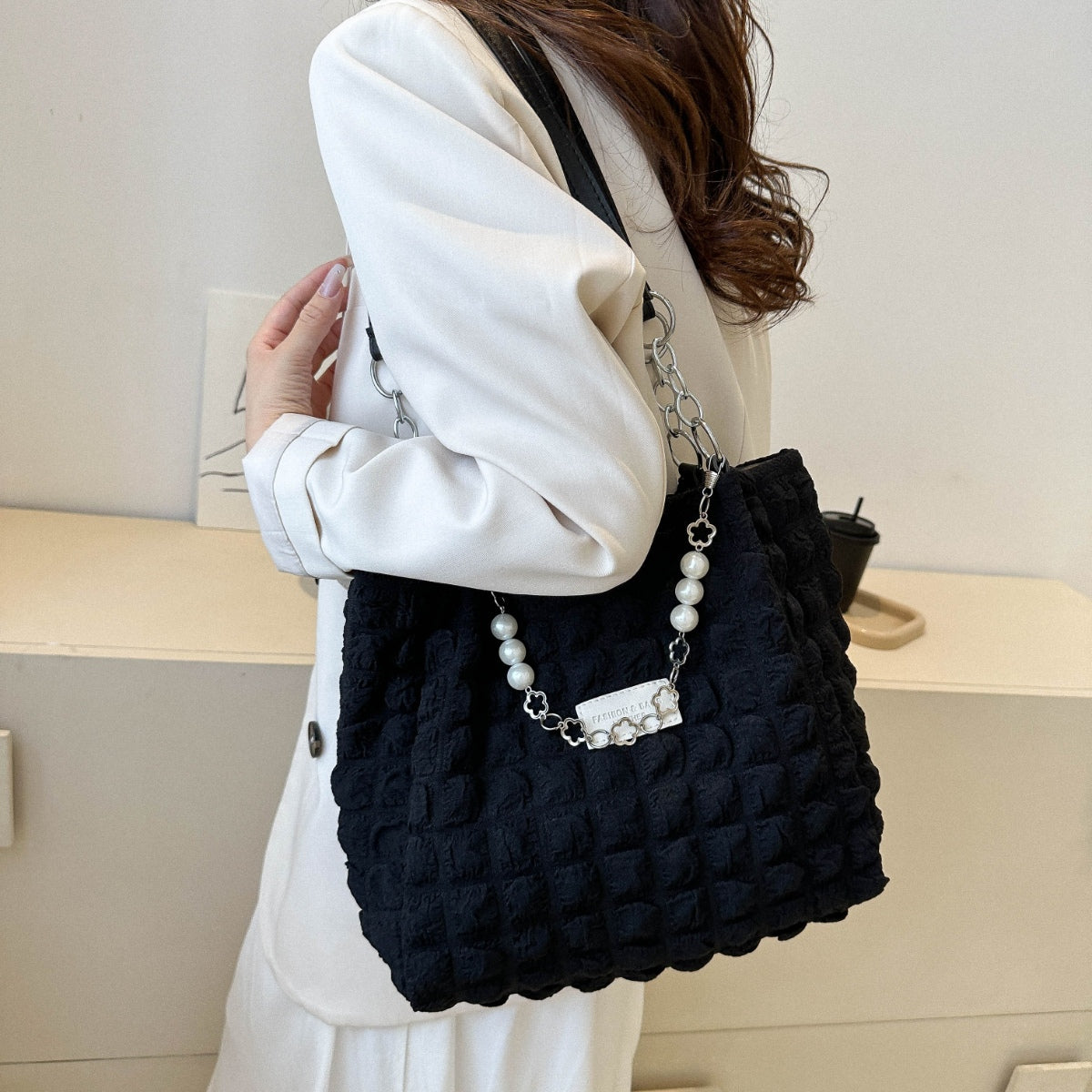 Cloud Puffy Polyester Tote Bag-Teresa&#39;s Fashionista LLC