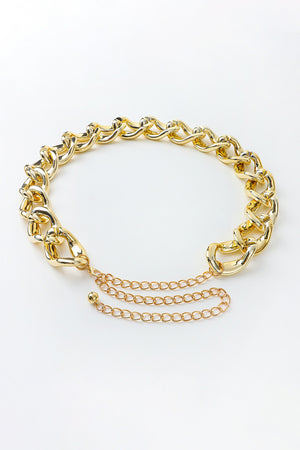 1.2" Width Acrylic Curb Chain Belt-Teresa's Fashionista LLC