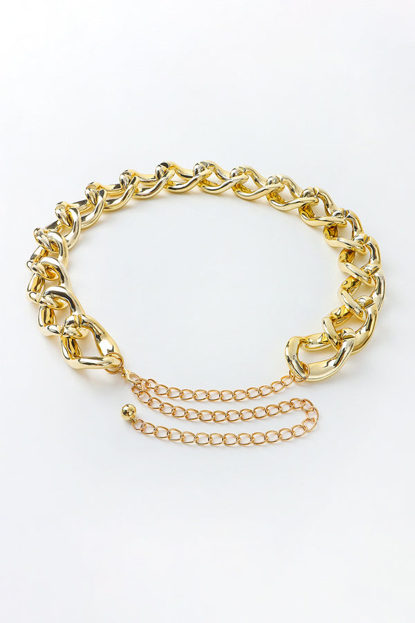 1.2" Width Acrylic Curb Chain Belt-Teresa's Fashionista LLC