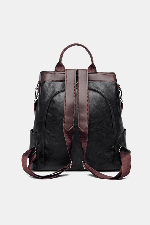 PU Leather Large Backpack Bag-Teresa's Fashionista LLC