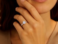 1 Carat Round Lab Grown IGI G/VS1 Diamond Solitaire Ring in Sterling Silver