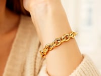 14k Yellow Gold Polished Cable Motif Bracelet (9.65 mm)
