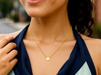 14k Yellow Gold Polished Mini Heart Necklace