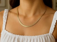 14k Yellow Gold Super Flex Herringbone Chain (4.60 mm)