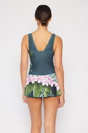 Marina West Swim Full Size Clear Waters Swim Dress in Aloha Forest-Teresa's Fashionista LLC