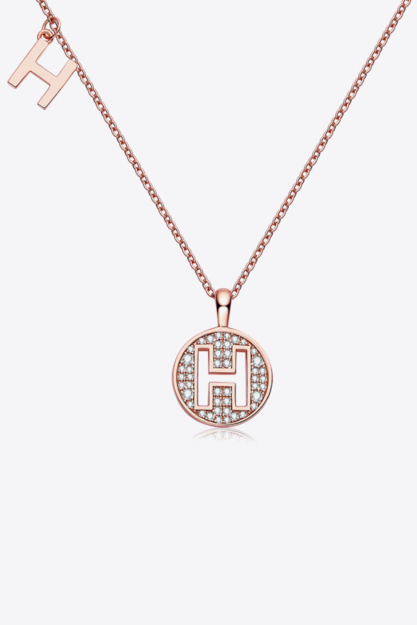 Moissanite A to J Pendant Necklace-Teresa's Fashionista LLC