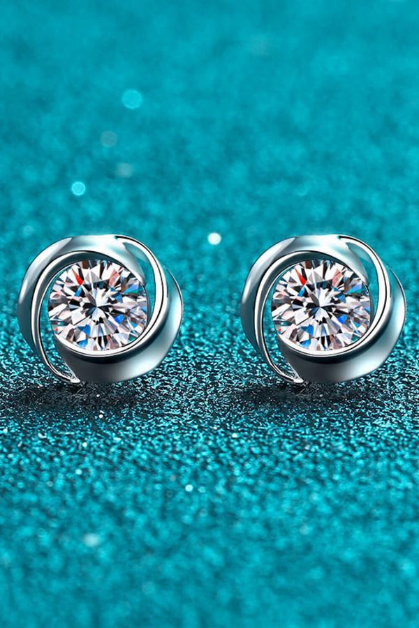 Feeling Fun Moissanite Stud Earrings-Teresa's Fashionista LLC