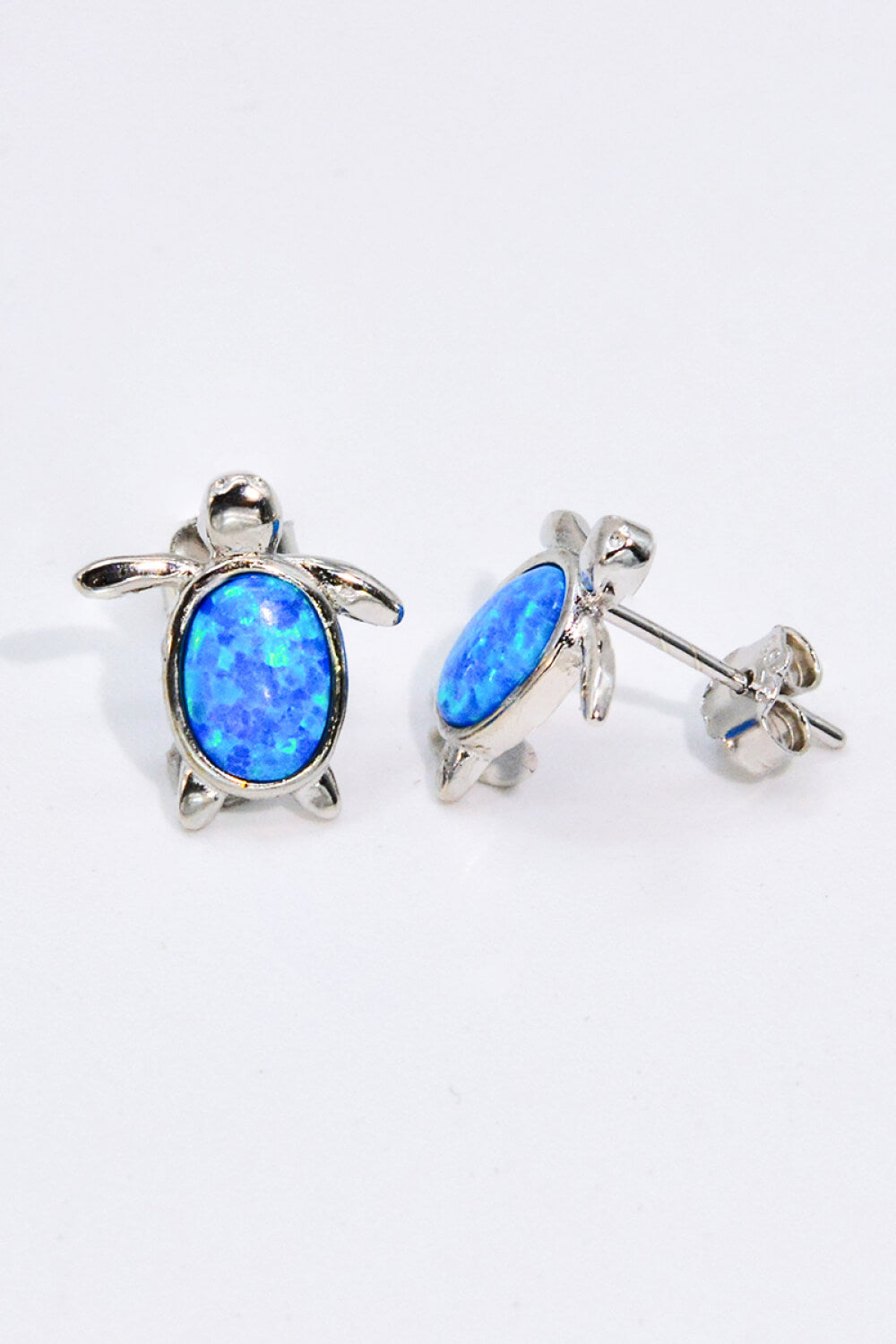 Opal Turtle Stud Earrings-Teresa&#39;s Fashionista LLC