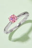 Moissanite Contrast 925 Sterling Silver Solitaire Ring-Teresa's Fashionista LLC