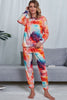 Tie-Dye Crewneck Top and Drawstring Waist Joggers Lounge Set-Teresa's Fashionista LLC