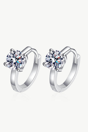 Moissanite Huggie Earrings-Teresa's Fashionista LLC