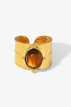 18K Gold-Plated Wide Open Ring-Teresa's Fashionista LLC