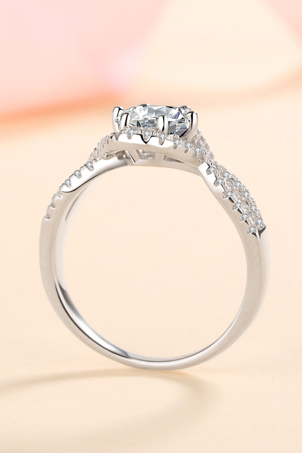 Feel The Joy 925 Sterling Silver Moissanite Ring-Teresa&#39;s Fashionista LLC