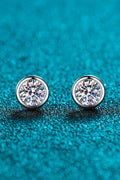 Moissanite Round-Shaped Stud Earrings-Teresa's Fashionista LLC