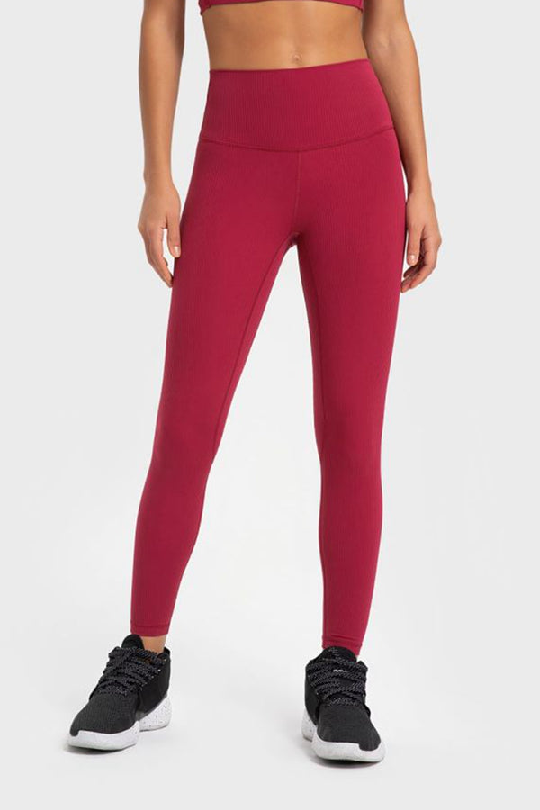 Highly Stretchy Wide Waistband Yoga Leggings-Teresa's Fashionista LLC