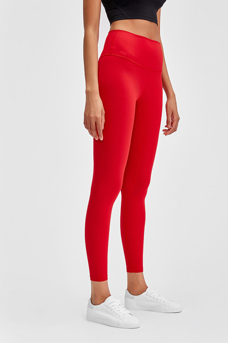 Wide Seamless Band Waist Sports Leggings-Teresa&#39;s Fashionista LLC