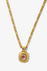 18K Gold Plated Inlaid Rhinestone Pendant Necklace-Teresa's Fashionista LLC