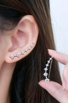 1.9 Carat Moissanite 925 Sterling Silver Earrings-Teresa's Fashionista LLC
