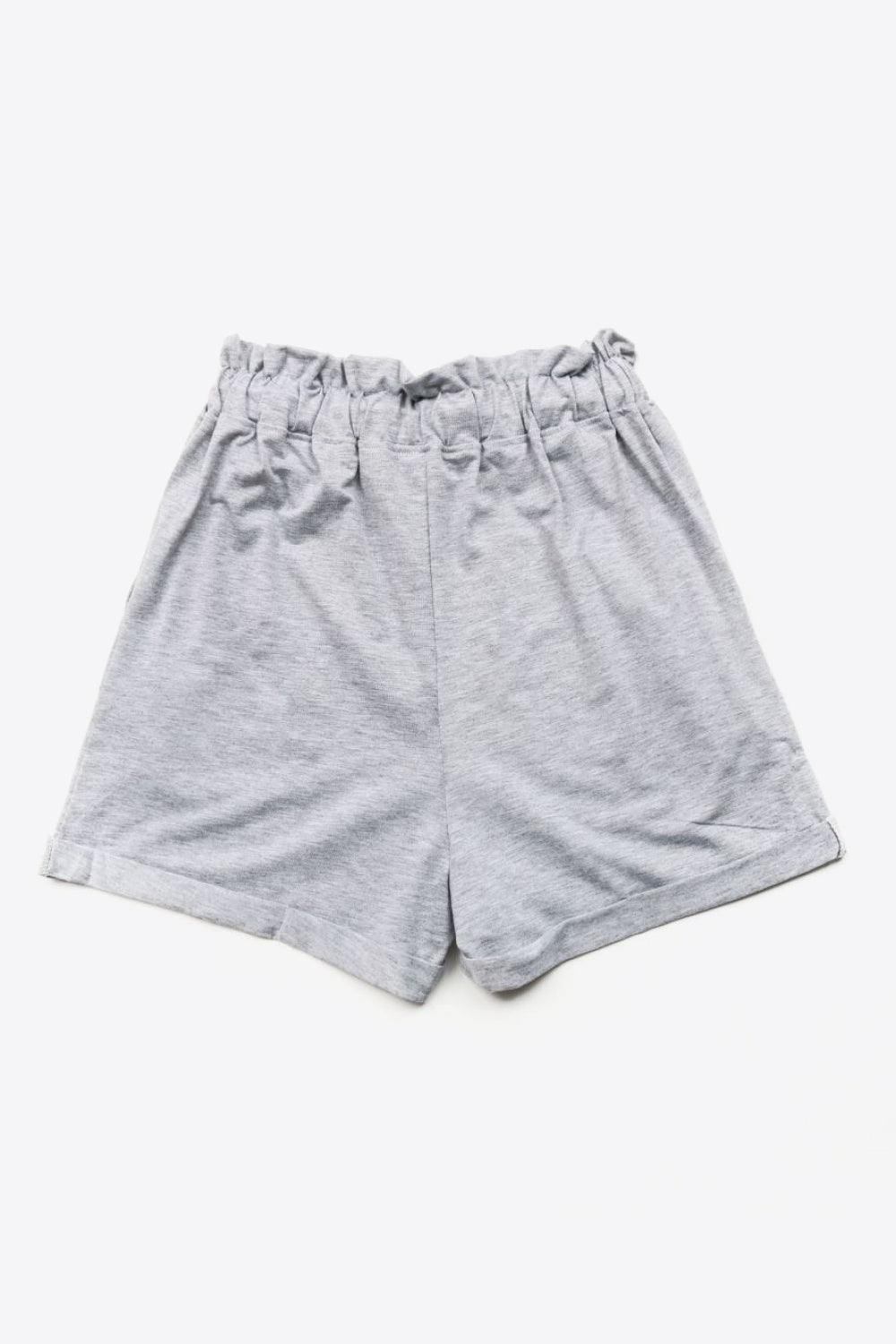 Buttoned Drawstring Waist Cuffed Shorts-Teresa's Fashionista LLC
