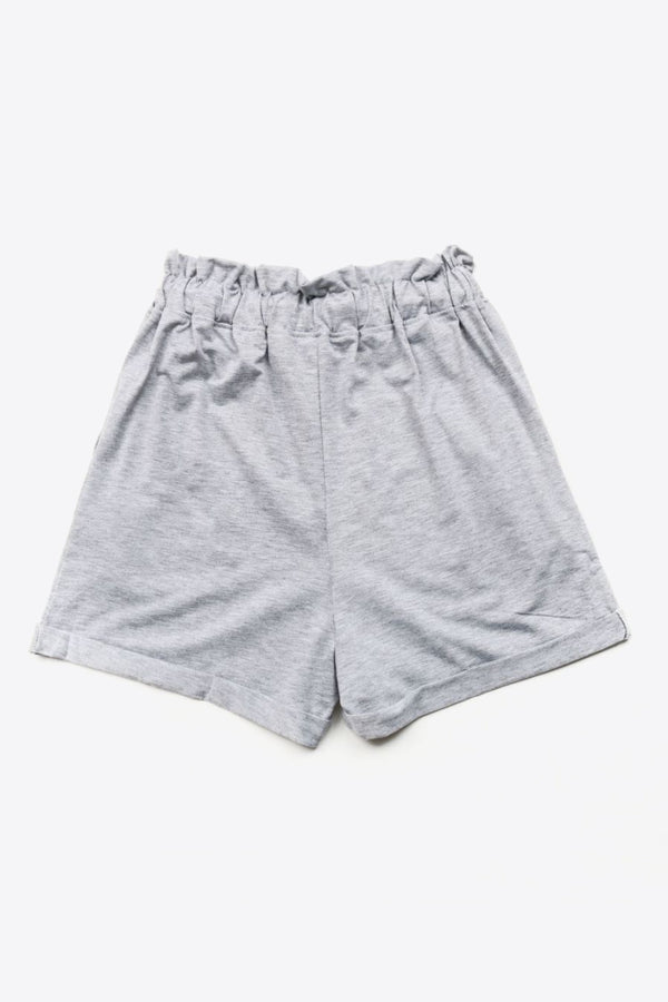Buttoned Drawstring Waist Cuffed Shorts-Teresa's Fashionista LLC