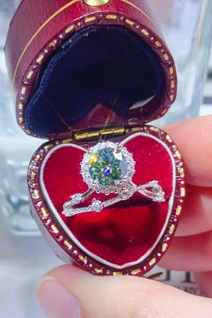 1 Carat Moissanite Platinum-Plated Ring-Teresa's Fashionista LLC
