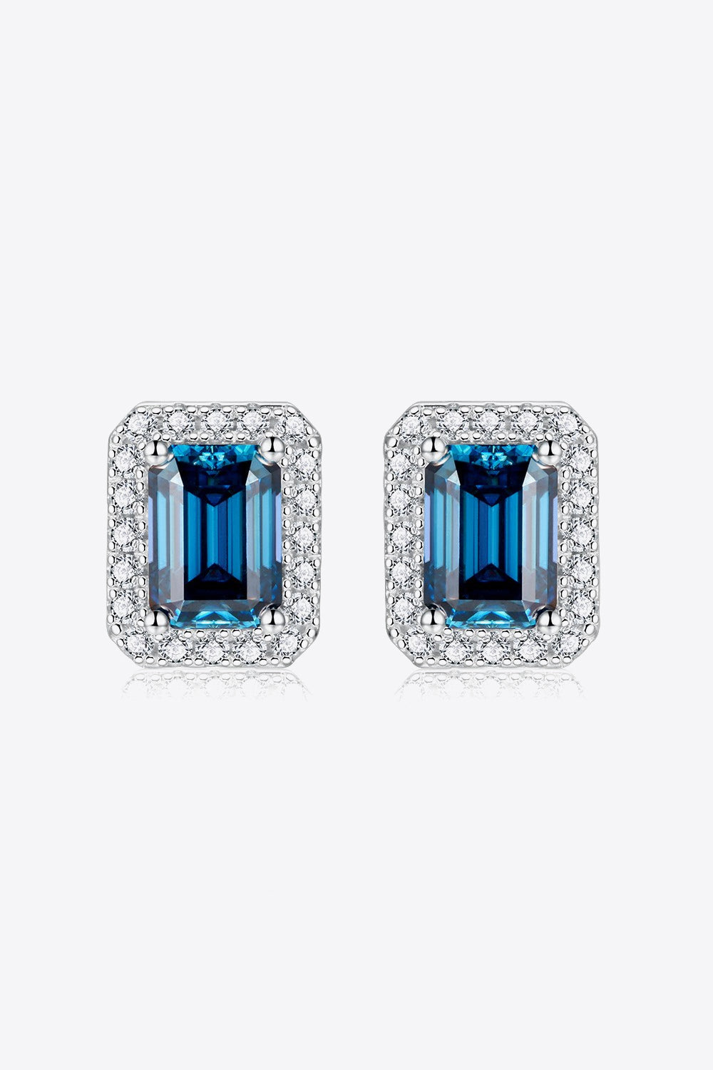 2 Carat Moissanite Stud Earrings in Indigo-Teresa's Fashionista LLC