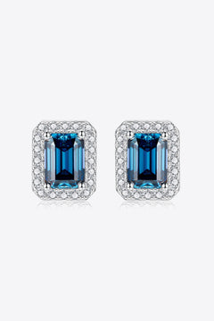 2 Carat Moissanite Stud Earrings in Indigo-Teresa's Fashionista LLC