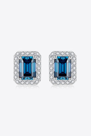 2 Carat Moissanite Stud Earrings in Indigo-Teresa's Fashionista LLC
