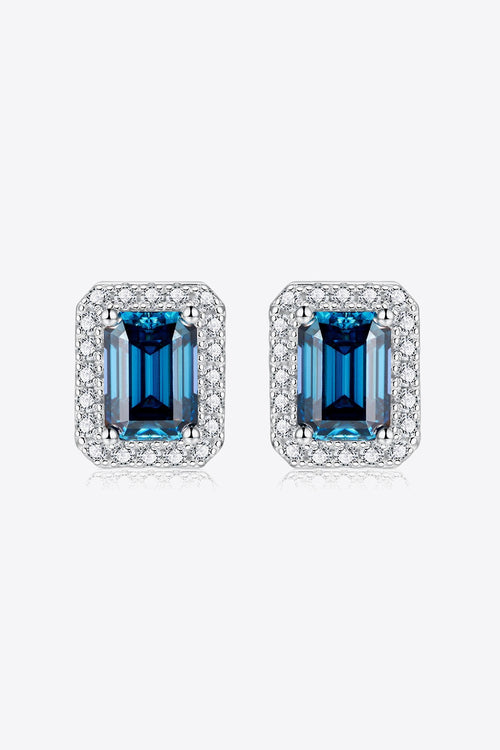 2 Carat Moissanite Stud Earrings in Indigo-Teresa's Fashionista LLC