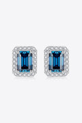 2 Carat Moissanite Stud Earrings in Indigo-Teresa's Fashionista LLC
