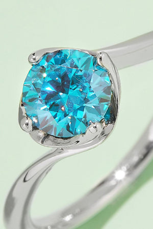 1 Carat Moissanite 925 Sterling Silver Solitaire Ring-Teresa's Fashionista LLC