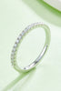 Moissanite Platinum-Plated Half-Eternity Ring-Teresa's Fashionista LLC