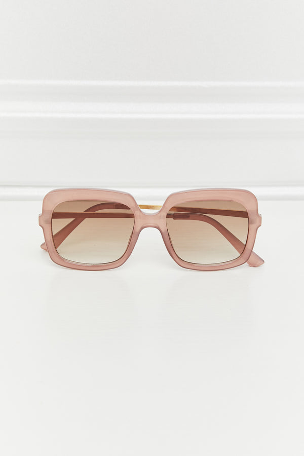 Square Metal-Plastic Hybrid Temple Sunglasses-Teresa's Fashionista LLC