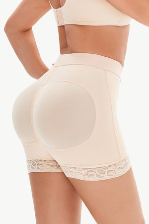 Full Size Pull-On Lace Trim Shaping Shorts-Teresa's Fashionista LLC