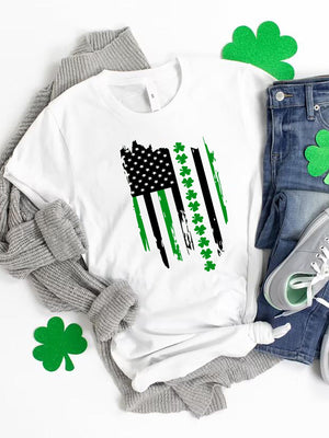 Graphic Round Neck Short Sleeve T-Shirt-Teresa's Fashionista LLC