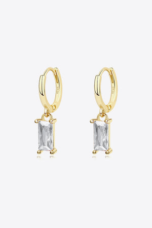 Retro 925 Sterling Silver Cubic Zirconia Drop Earrings-Teresa's Fashionista LLC