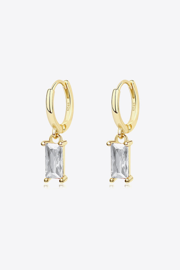 Retro 925 Sterling Silver Cubic Zirconia Drop Earrings-Teresa's Fashionista LLC
