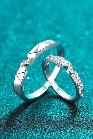 Moissanite Minimalist Rhodium-Plated Ring-Teresa's Fashionista LLC