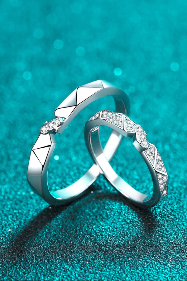 Moissanite Minimalist Rhodium-Plated Ring-Teresa's Fashionista LLC
