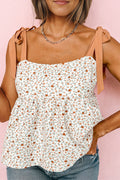 Floral Tie-Shoulder Babydoll Cami-Teresa's Fashionista LLC