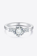 Loyal Love 1 Carat Moissanite Platinum-Plated Ring-Teresa's Fashionista LLC