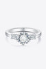 Loyal Love 1 Carat Moissanite Platinum-Plated Ring-Teresa's Fashionista LLC